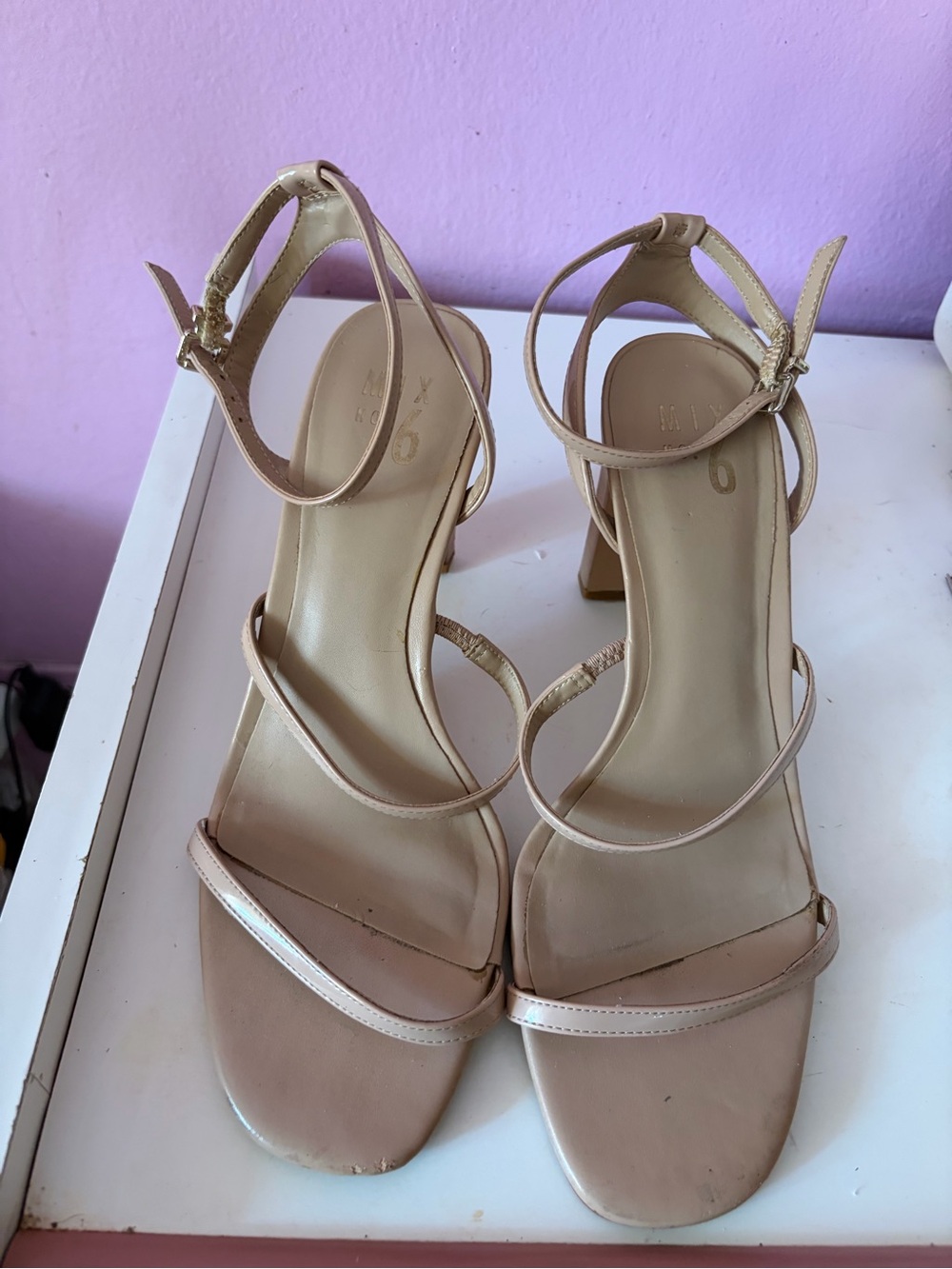 Women’s Strappy Ankle‑Tie Heels - Nude